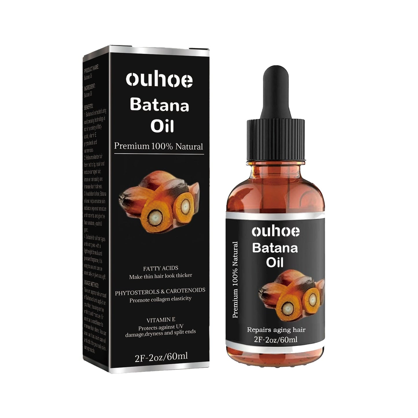 Batana Essential Oil, Hair Smoothing Anti-Loss Nourishing Skin Care Essential Oil - Korvel
