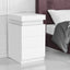 Mesita de Noche Blanca Moderna con 3 Cajones LED