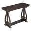 48-Inch Rustic Vintage Console Table --- Farmhouse Style Entryway Table with Open Shelf and Sturdy Construction  (Espresso) - Korvel