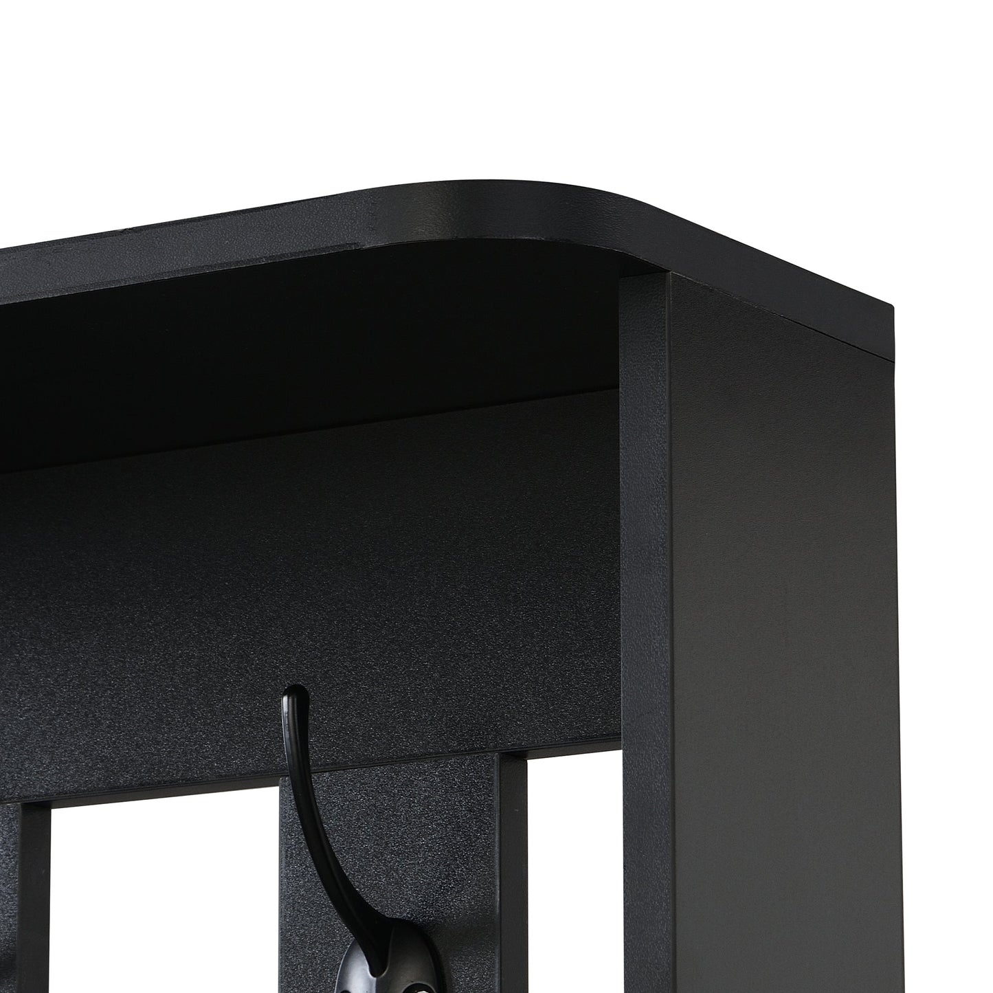 39.3'W70.8'H multifunctional corridor shoe cabinet with soft padded nail board and black hanger with entrance hook - Korvel