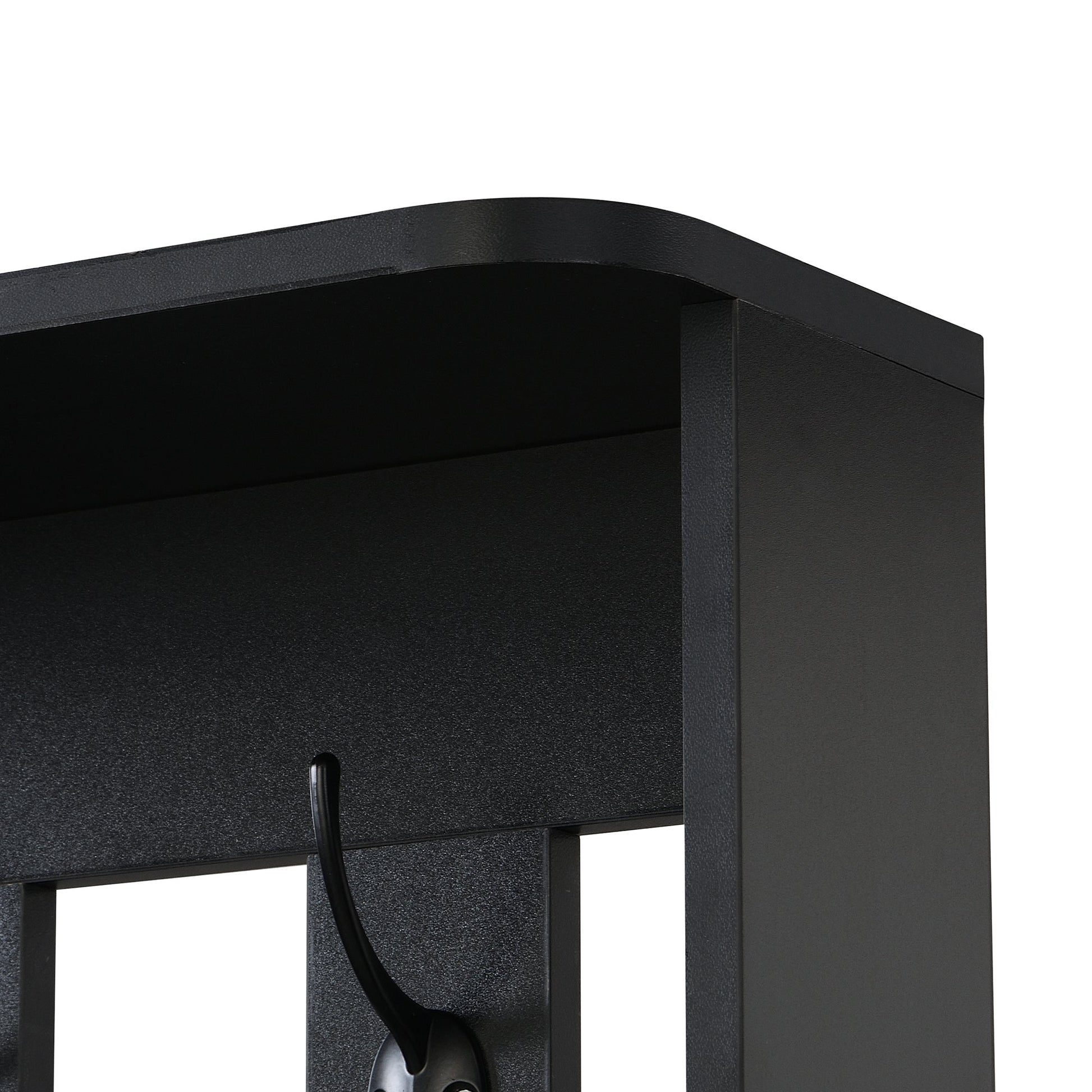 39.3'W70.8'H multifunctional corridor shoe cabinet with soft padded nail board and black hanger with entrance hook - Korvel