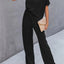 Single Shoulder Short Sleeve Jumpsuit - Korvel