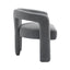 Teddy fabric modern design dining chair,open-Back ,modren kitchen armchair for Dinging Room(GREY) - Korvel