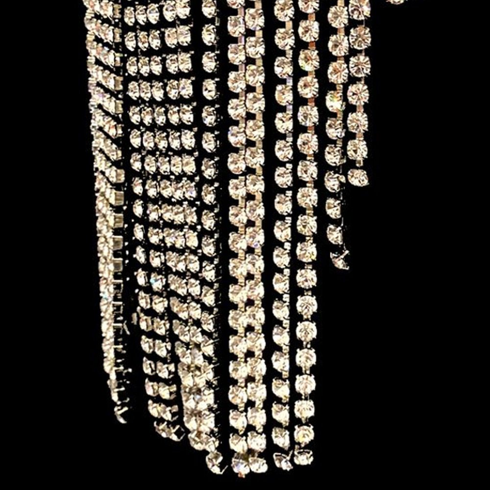 Big diamond tassel headwear water diamond full diamond temperament ethnic style hat - Korvel