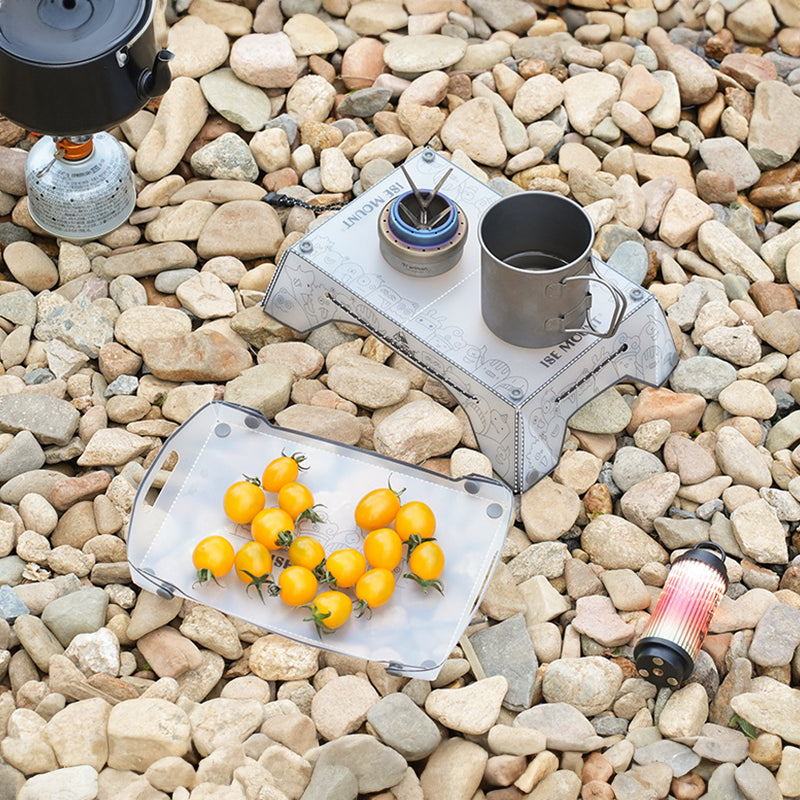 Folding Mini Table - Ultralight PP Camp Table & Tray (97g) Food-grade, Portable for Camping & Hiking Gear - Korvel