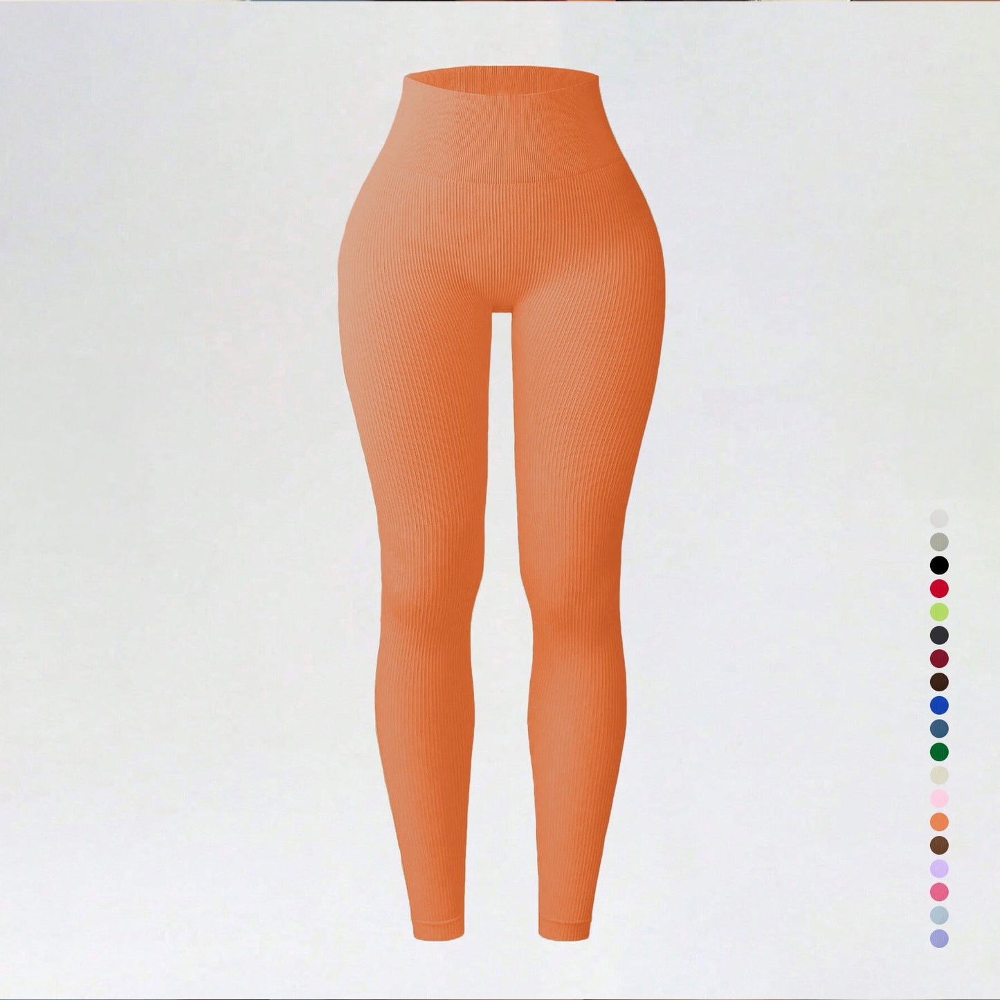 Threaded autumn and winter yoga pants seamless fitness pants high waisted sports yoga clothes leggings - Korvel