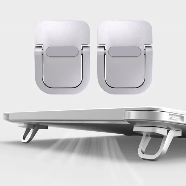 Mini Foldable Laptop Stand, Portable Computer Keyboard , Self-Adhesive Invisible Notebook Stand and Keyboard Lift for Desk - Korvel