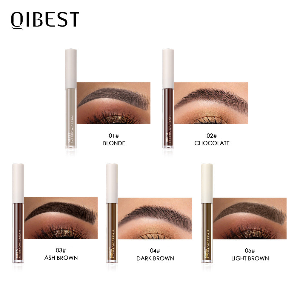 Crema para teñir cejas tridimensional QIBEST - Impermeable y de larga duración