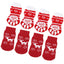 8pcs Pet Warm Cotton Socks Soft Anti Slip Claw Pattern Protect Feet Cold Snow Christmas Dog Cat Stockings Gifts - Korvel