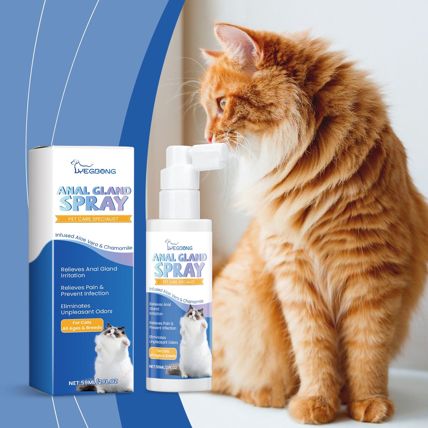 Spray Premium para la Eliminación de Olores de Gato para Frescura