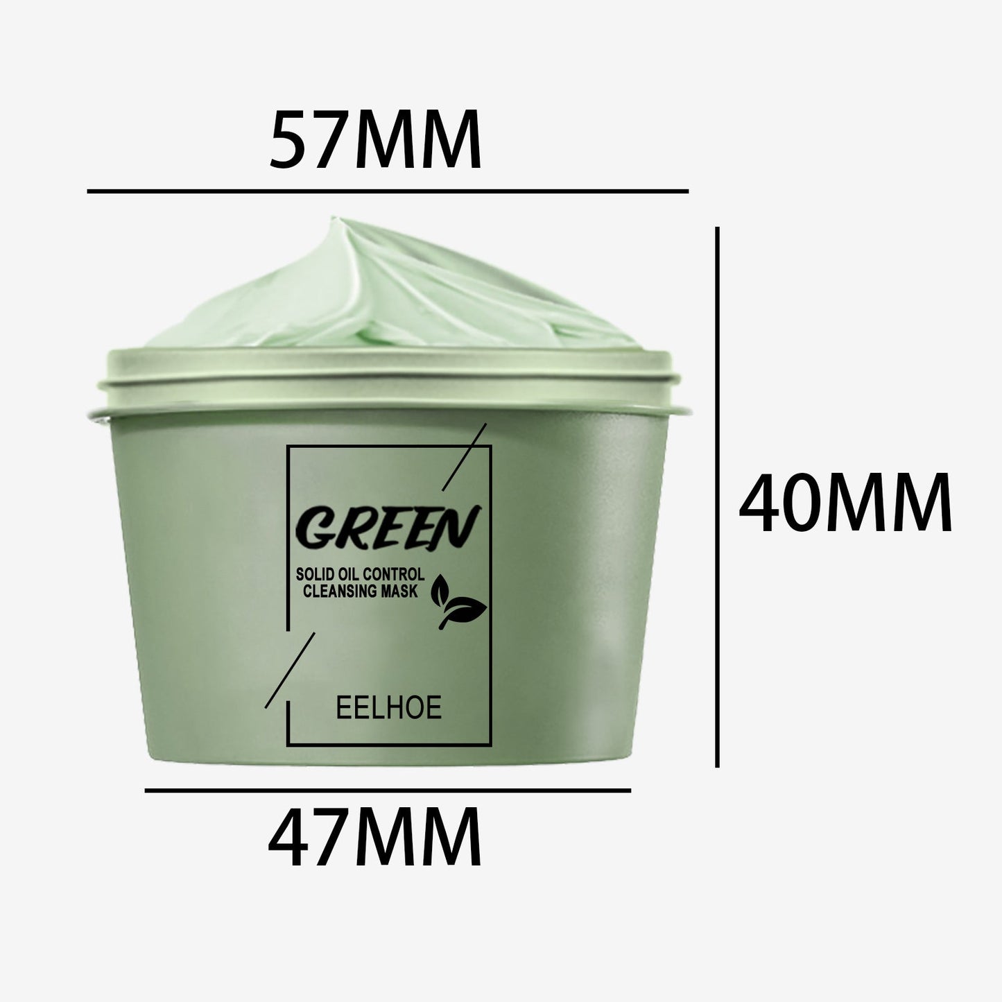 Green Tea Mud Mask, Cleansing Face Moisturizing And Hydrating Pore Cleaning Smear Mask - Korvel