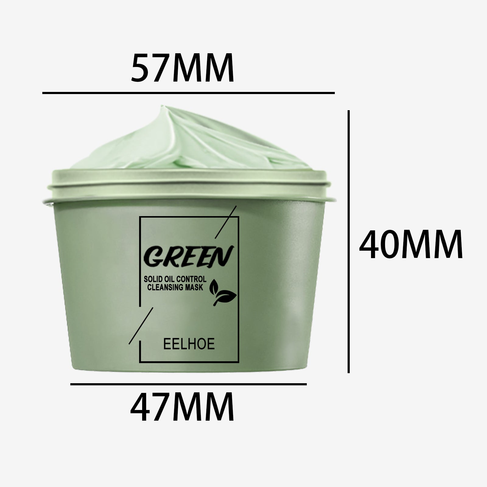 Green Tea Mud Mask, Cleansing Face Moisturizing And Hydrating Pore Cleaning Smear Mask - Korvel