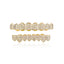Real gold electroplated gold tooth set eight tooth full diamond hip hop tooth set tee grills - Korvel