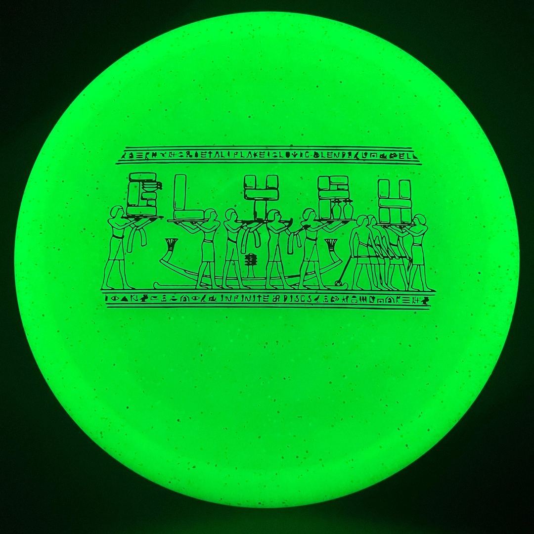 Metal Flake Glow C-Blend Glyph Disc Golf Putter