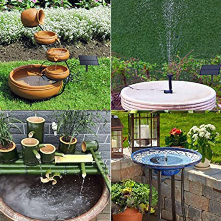 1.5W solar ground mounted fountain outdoor water pool water landscape wall mounted nail style miniature fountain - Korvel