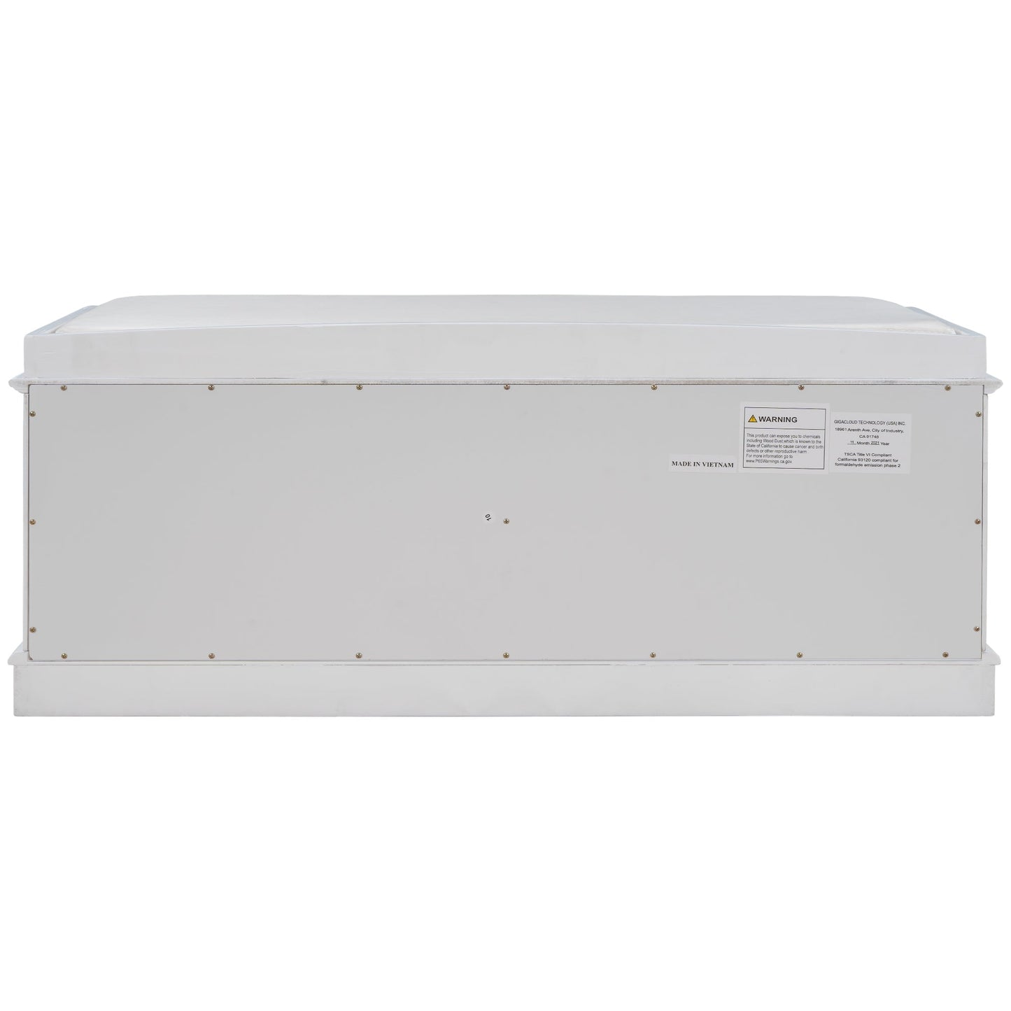 TREXM Storage Bench with Adjustable Doors and Padded Shoe Stand