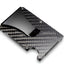Men Card Holder Slim Carbon Fiber Credit Card Holder Metal Wallet Anti Scan Function Hold Card Coins Cash - Korvel