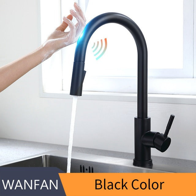 Premium 304 Stainless Steel Kitchen Faucet with Pull-Out Spray