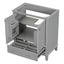30-Inch Gray Bathroom Vanity Base Only