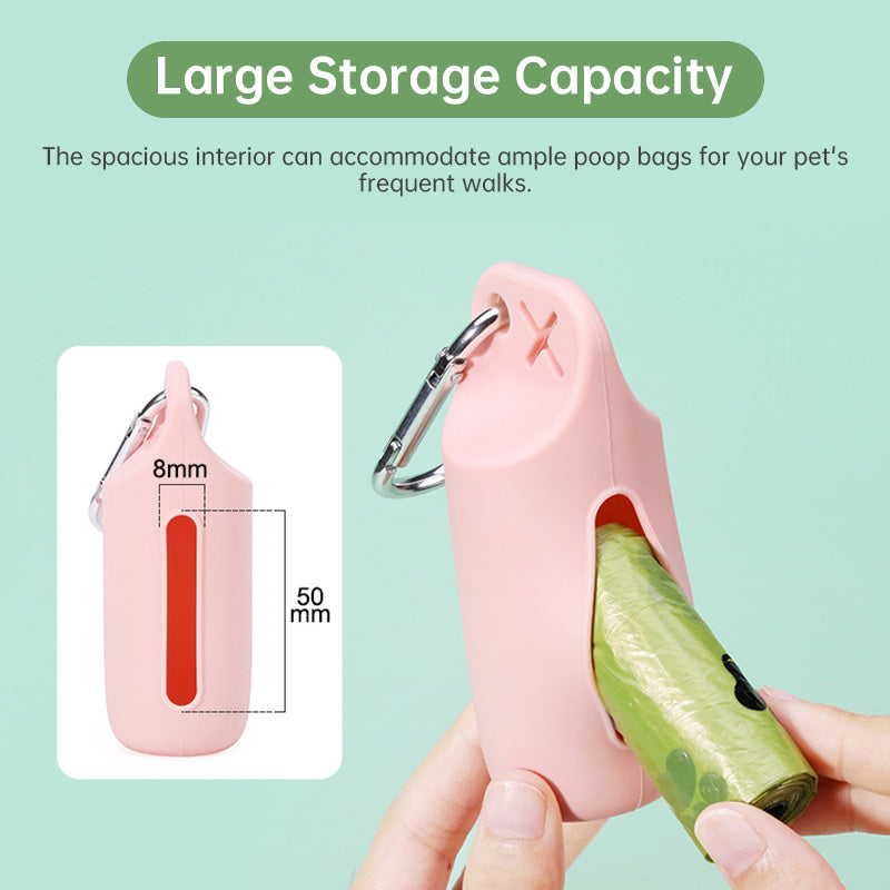 Premium Silicone Dog Poop Bag Holder with Dispenser