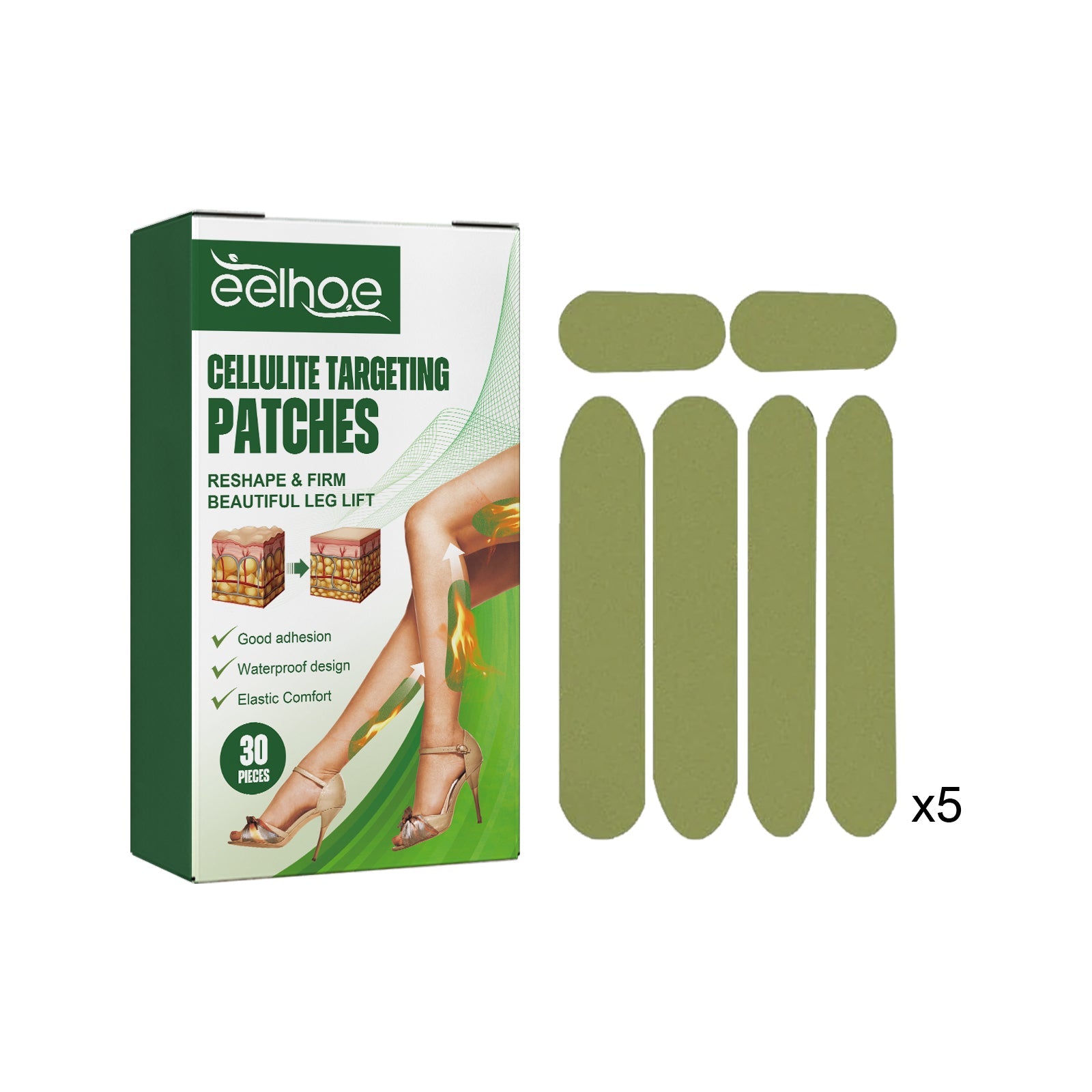 Moxa Leg Lift Paste, Tight Leg Fat, Anti-Orange Peel Shape Lazy People To Create Beautiful Slim Legs - Korvel