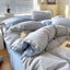Cotton Dyed Washed Cotton Bedding Set Pure Cotton A Class Flat Sheet Quilt Cover Fitted Sheet Quilt Cover Three-Piece Set Striped - Korvel