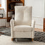 Accent Rocking  Chair with Footrest High Back Rubber Wood Rocking Legs Bedroom Living Space - Korvel