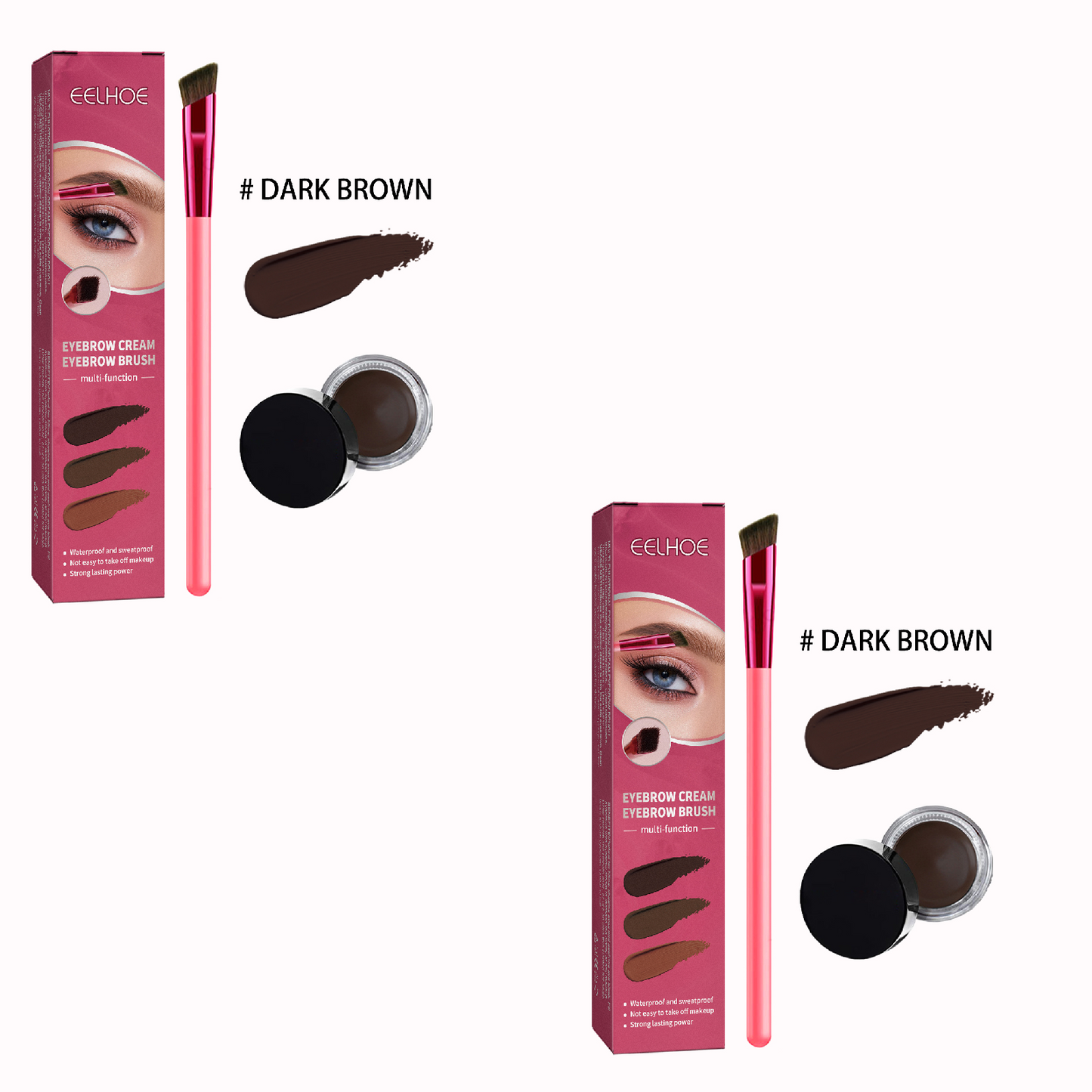 Multifunctional Eyebrow Brush Set, Filling Shaping Tinted Eyebrows Smooth Eye Brow Makeup Set - Korvel