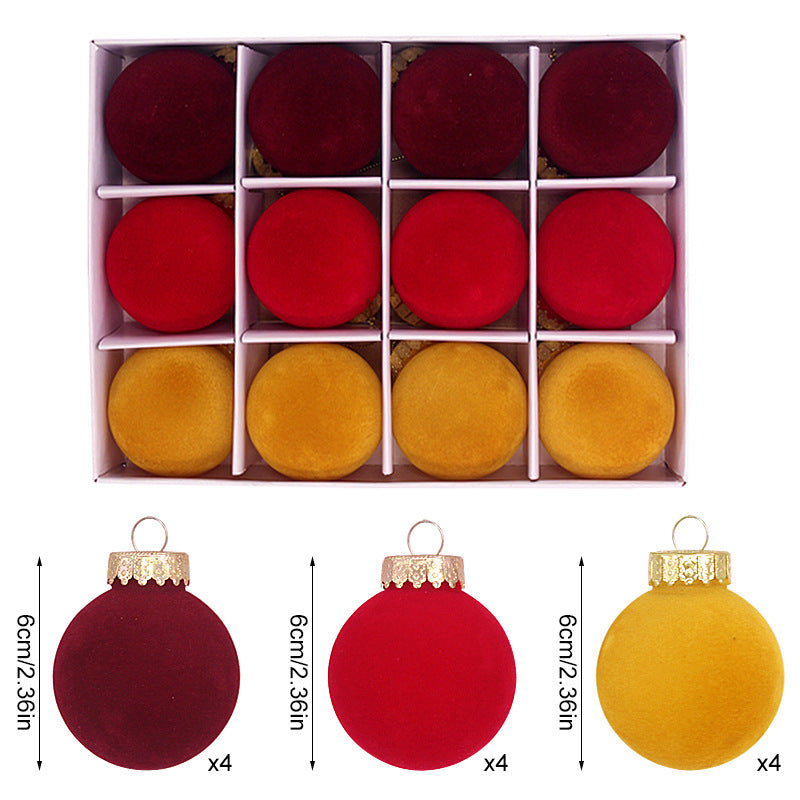 Elegant 6cm Christmas Ball Ornaments - Set of 12