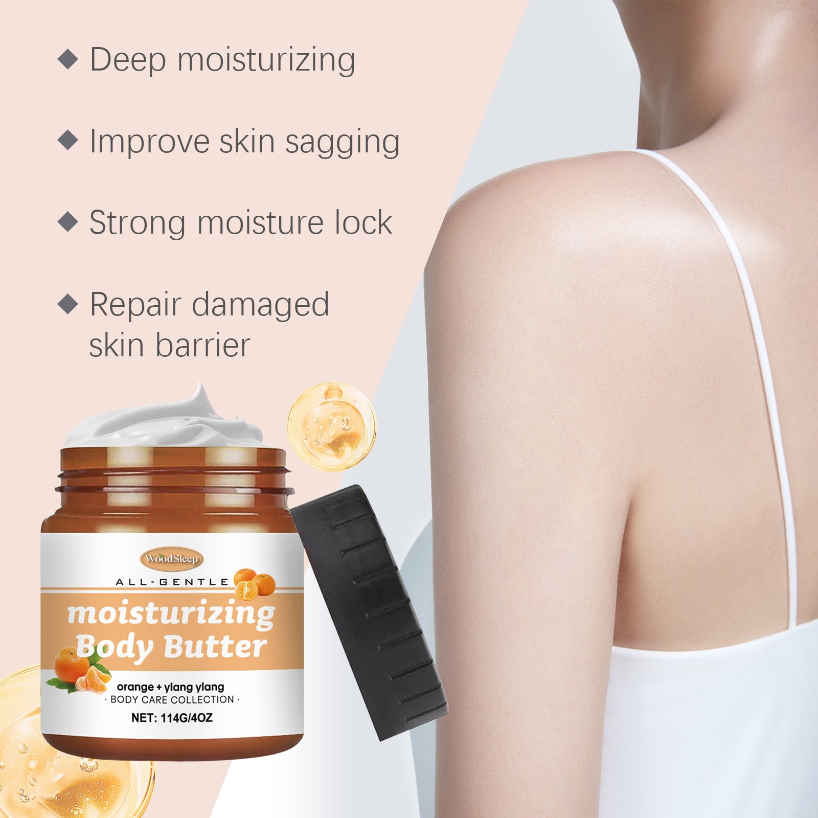 Citrus Body Butter Moisturizer Citrus Nourishes Butter Moisturizing, Refreshing And Gentle Skin Care - Korvel
