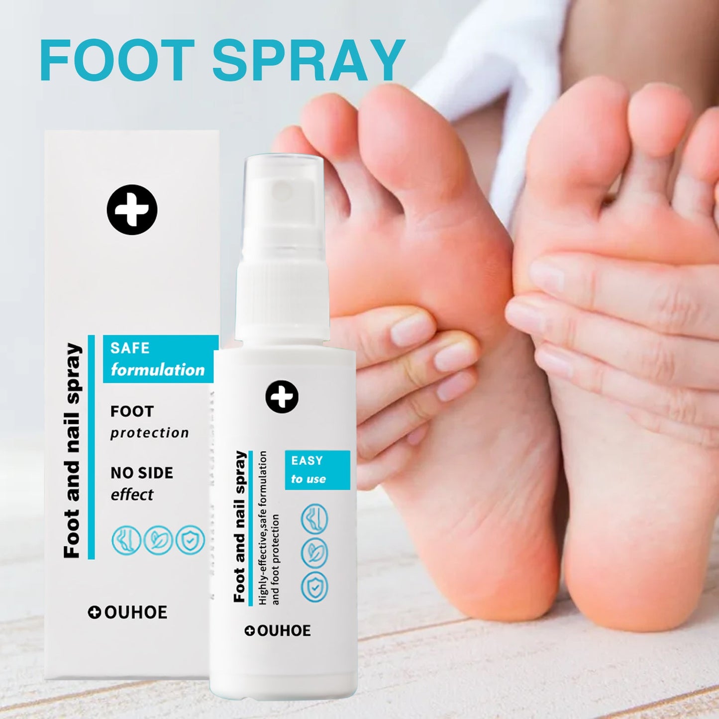 Premium Foot Care Spray for Moisturizing and Deodorizing