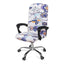 Stretch Printed Computer Office Chair Covers Soft Fit Universal Desk Rotating Slipcovers Removable Washable Anti-Dust Spandex - Korvel