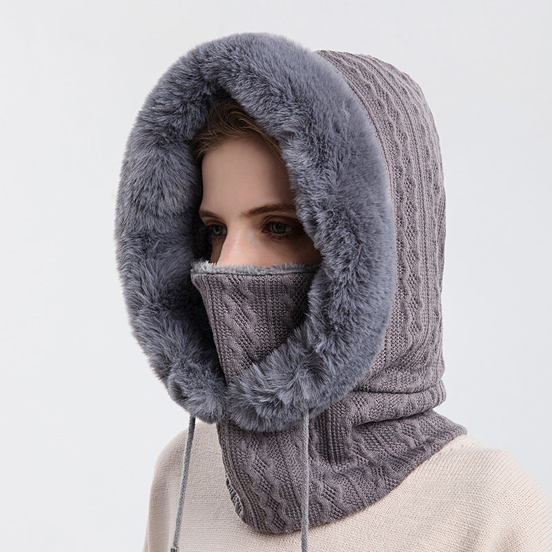 Bonnet d'hiver premium avec écharpe intégrée pour activités de plein air