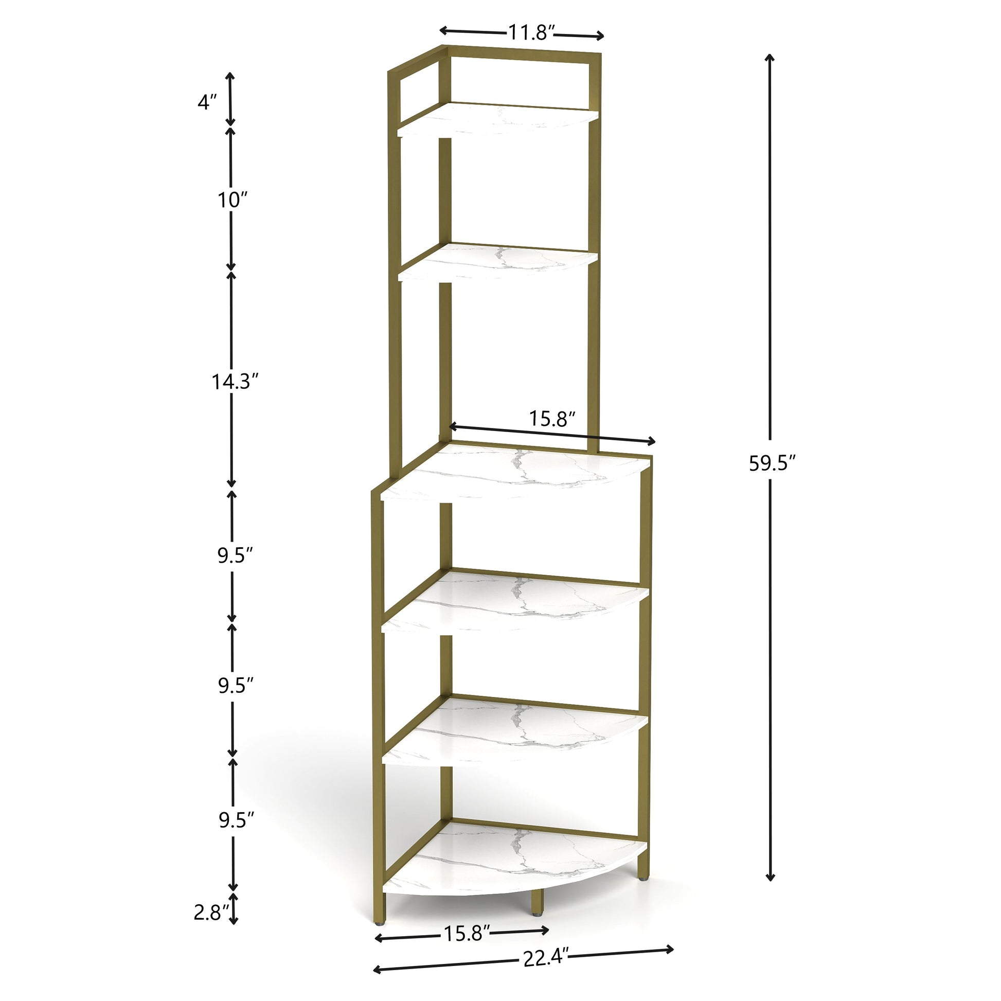 6-story corner open bookshelf, modern bookshelf, wooden frame, independent bookshelf unit, - Korvel