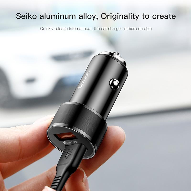 Baseus Dual USB  Charge QC 3.0 Car Charger  Fast Charging Universal 36W Car USB Charger - Korvel