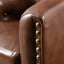 PU Leather Tufted Barrel ChairTub Chair for Living Room Bedroom Club Chairs - Korvel