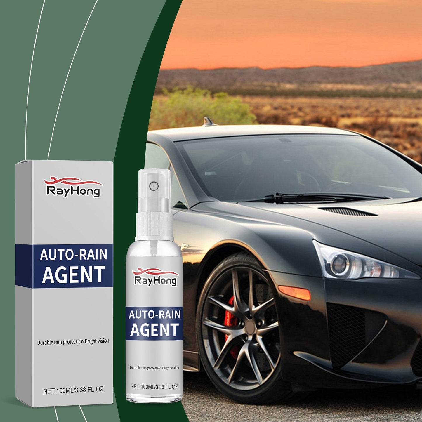 Spray de revêtement imperméable pour verre automobile
