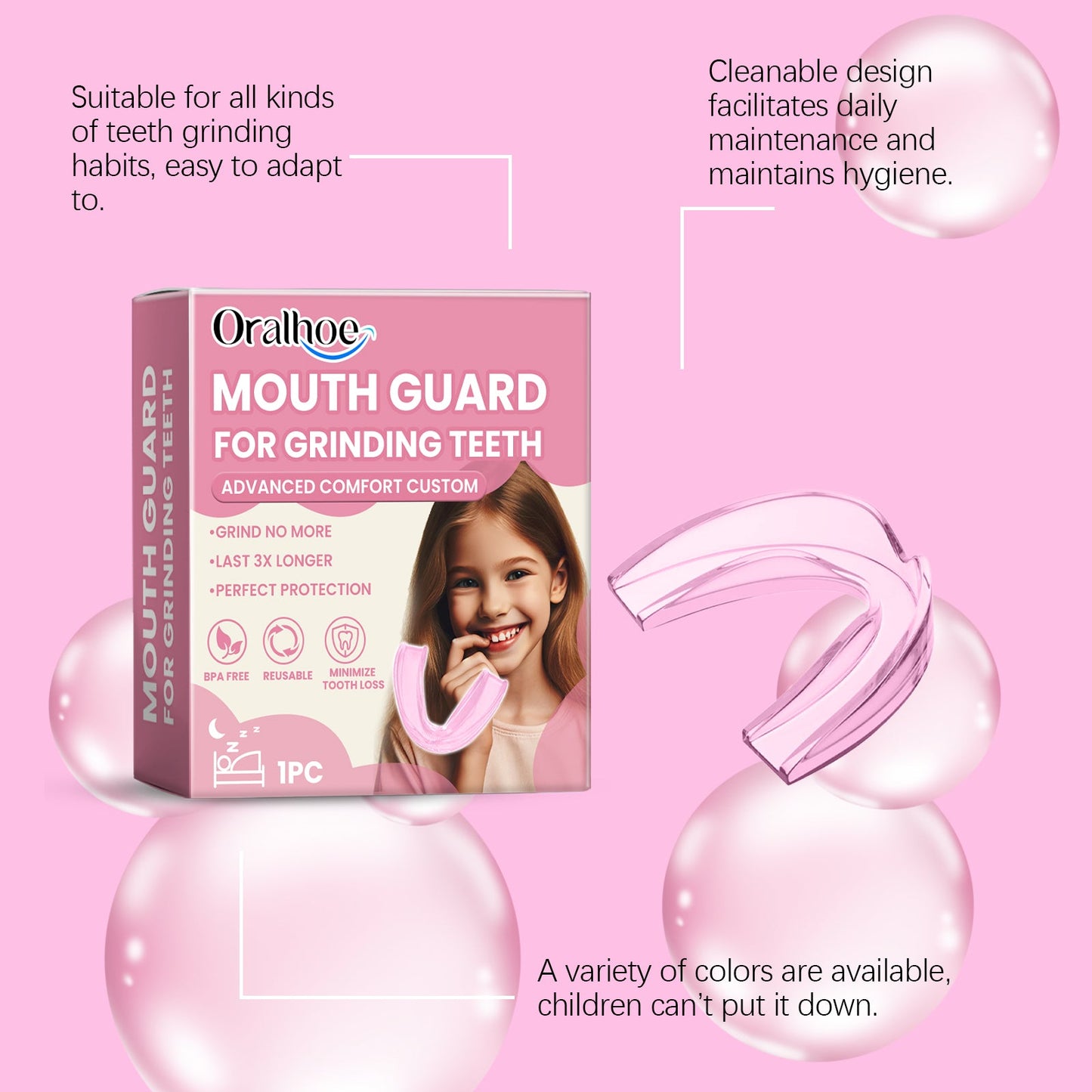 Children's Molar Mouthguard At Night Sleep Anti-Bite Molar Mouthguard Protects Children's Teeth - Korvel