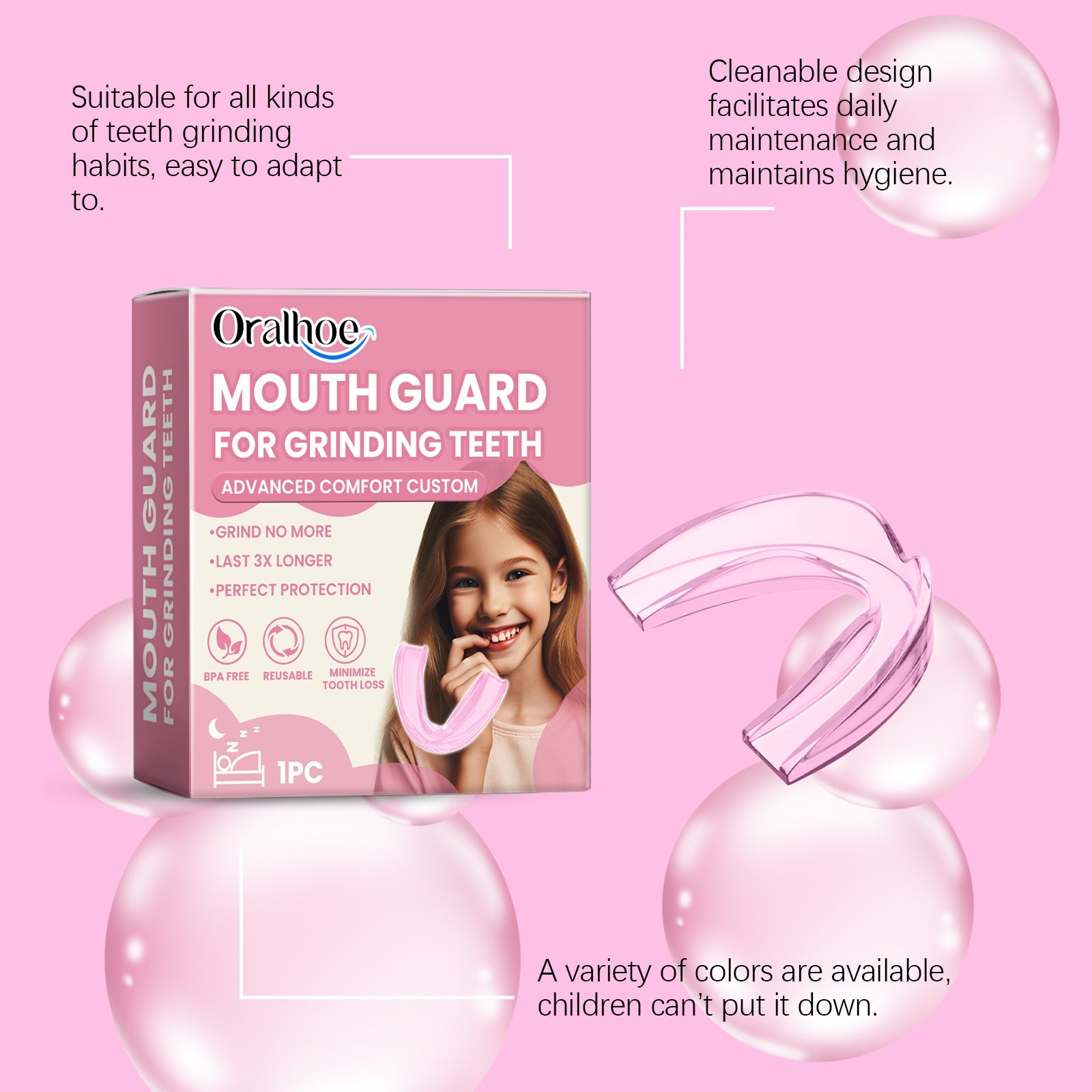 Children's Molar Mouthguard At Night Sleep Anti-Bite Molar Mouthguard Protects Children's Teeth - Korvel