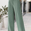Tied High Waist Wide Leg Pants in Sage