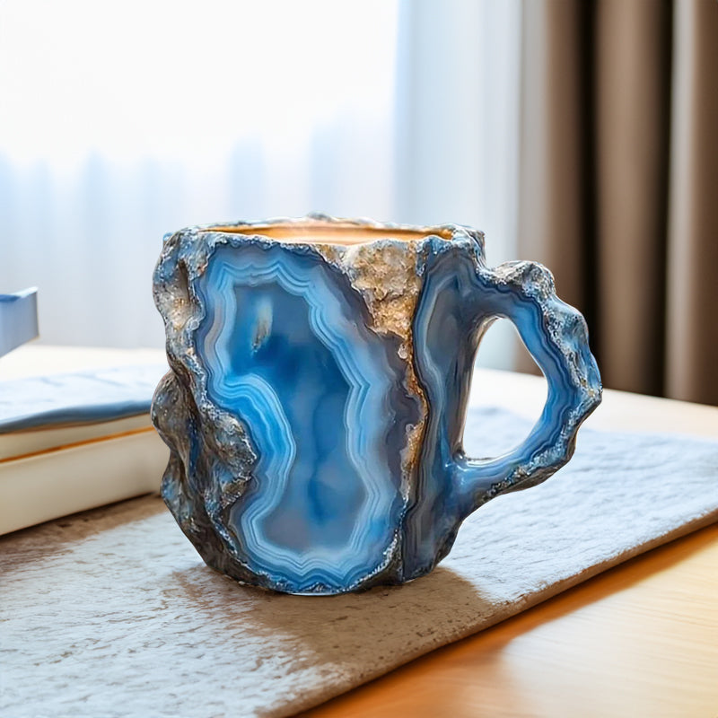 Healing & Spiritual Gifts: New Multi-Color Natural Mineral Crystal Mug. Colorful Crystal Christmas Mug for Coffee, Perfect for Festival. - Korvel