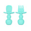 Children's Tableware Baby Dishes Set Silicone Fork Spoon Set - Korvel