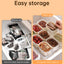 Design Sealed Snackle Storage Box With 9pcs Divider Plastic Divided Veggie Tray With Lid And Handle - Korvel