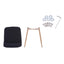 Dining Chair 4PCS（BLACK）Modern style New technology Suitable for restaurants cafes taverns offices - Korvel