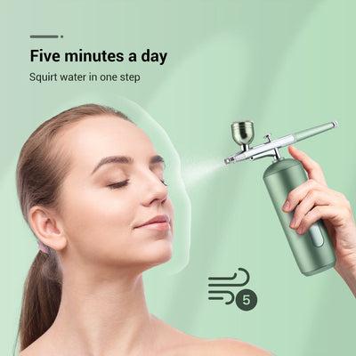 2-Speed High-Pressure Oxygen Injection Device Hydration Spray Household Hydration Device Portable Handheld Beauty Instrument Facial Introduction Device - Korvel