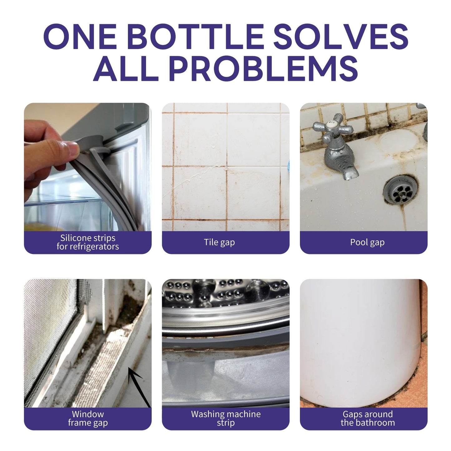 Mildew Removal Gel, Wall Tile Refrigerator Washing Machine Silicone Strip Window Gap Multi-Effect Anti-Mildew Agent - Korvel