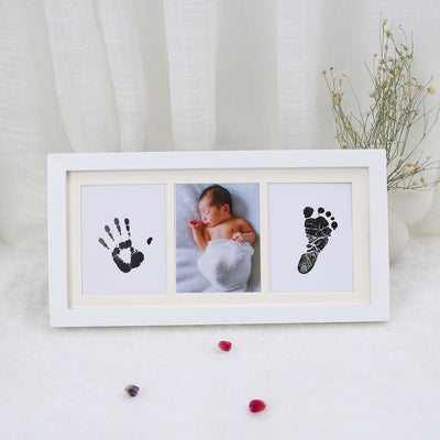 Ink Hand Foot Print Photo Frame Baby DIY Handprint Footprint Picture Frame Newborn Memorial Growing Souvenir Items Paw Print Pad - Korvel