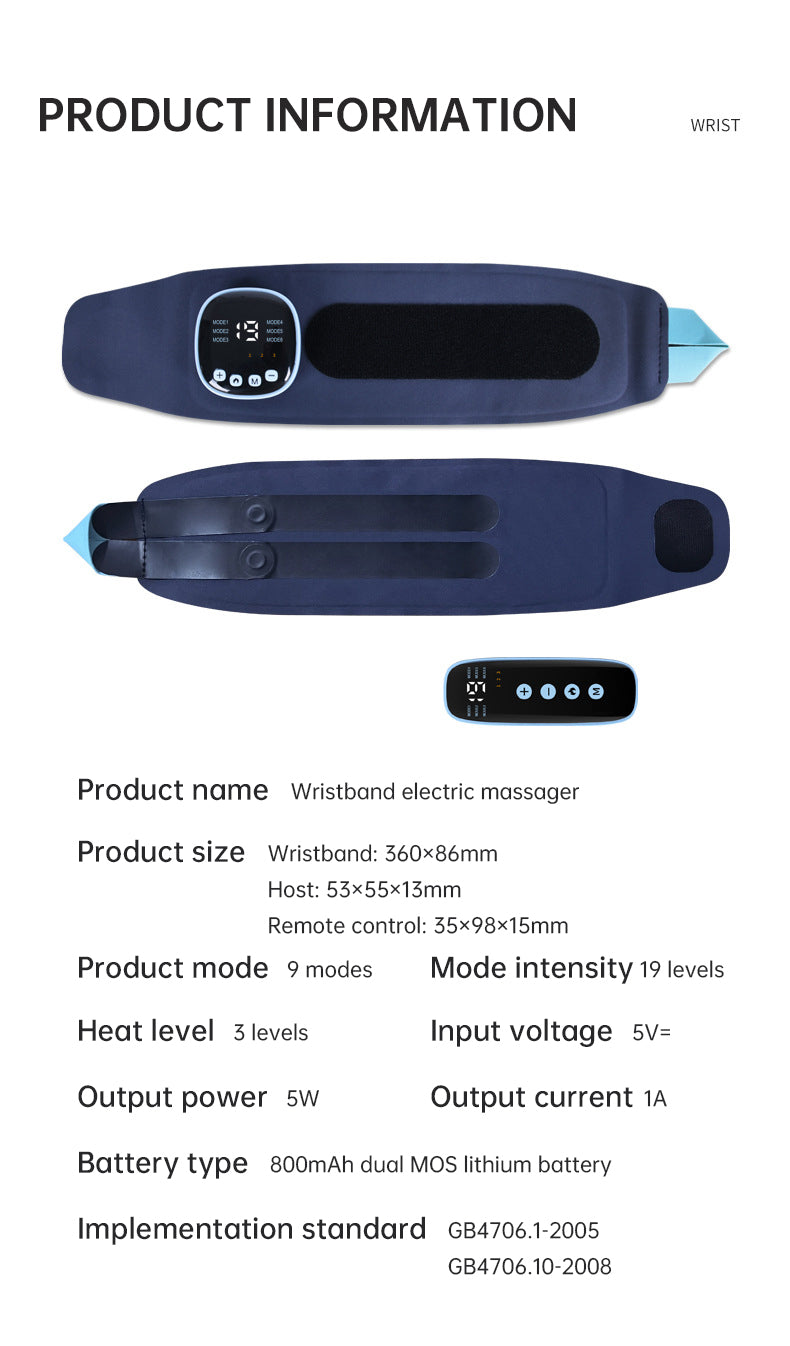EMS Smart Tendon Sheath Hand Heating Wristband with Hot Compress and Massage Function - Korvel