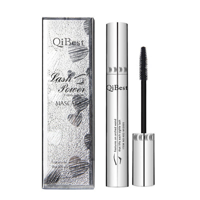 Qibest Silver Tube Big Eye Mascara - Waterproof & Smudge-Proof