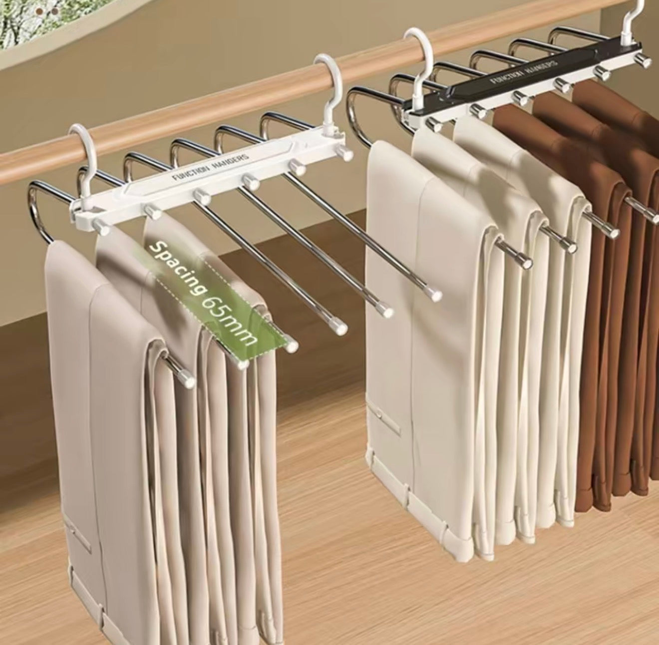 FoldSpace Pants Hanger - 6-Layer Space-Saving Organizer